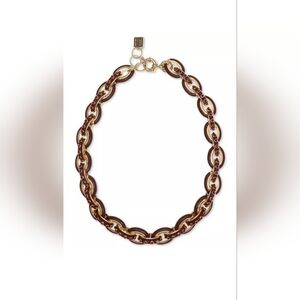 Laundry by Shelli Segal Gold-Tone Pave & Enamel Chain Link Collar Necklace, 16"